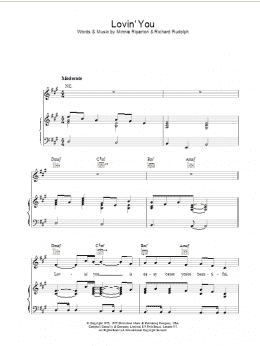 page one of Lovin' You (Piano, Vocal & Guitar Chords)