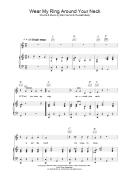 page one of Wear My Ring Around Your Neck (Piano, Vocal & Guitar Chords)