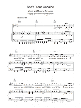 page one of She's Your Cocaine (Piano, Vocal & Guitar Chords)