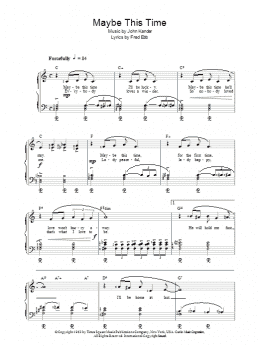 page one of Maybe This Time (Piano Solo)