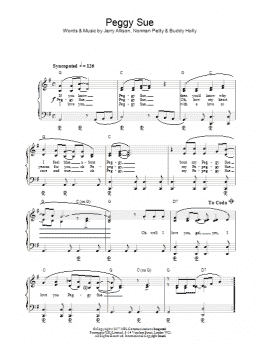 page one of Peggy Sue (Piano Solo)