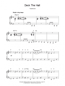 page one of Deck The Hall (Piano Solo)