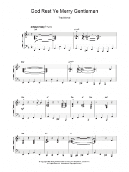 page one of God Rest Ye Merry, Gentlemen (Piano Solo)