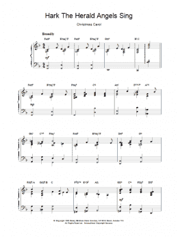 page one of Hark! The Herald Angels Sing (Piano Solo)