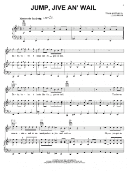 page one of Jump, Jive An' Wail (Piano, Vocal & Guitar Chords (Right-Hand Melody))