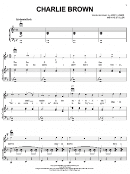 page one of Charlie Brown (Piano, Vocal & Guitar Chords (Right-Hand Melody))