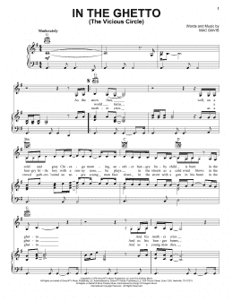 page one of In The Ghetto (The Vicious Circle) (Piano, Vocal & Guitar Chords (Right-Hand Melody))