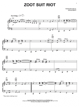 page one of Zoot Suit Riot (Piano, Vocal & Guitar Chords (Right-Hand Melody))