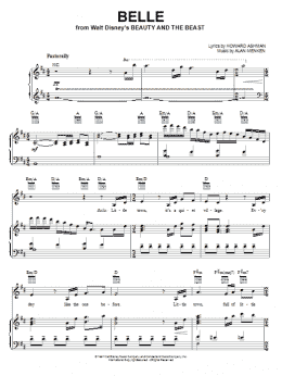 page one of Belle (from Beauty And The Beast) (Piano, Vocal & Guitar Chords (Right-Hand Melody))