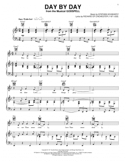 page one of Day By Day (from Godspell) (Piano, Vocal & Guitar Chords (Right-Hand Melody))