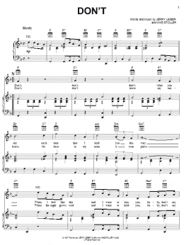 page one of Don't (Piano, Vocal & Guitar Chords (Right-Hand Melody))