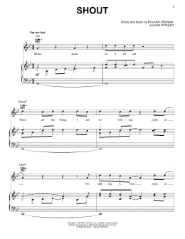 page one of Shout (Piano, Vocal & Guitar Chords (Right-Hand Melody))