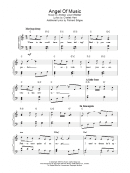 page one of Angel Of Music (from The Phantom Of The Opera) (Piano Solo)