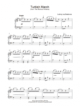 page one of Turkish March (Piano Solo)