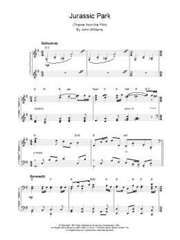 page one of Jurassic Park (Piano Solo)