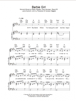 page one of Barbie Girl (Piano, Vocal & Guitar Chords)