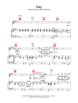 page one of Stay (Piano, Vocal & Guitar Chords)