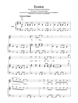 page one of Exodus (Piano, Vocal & Guitar Chords)