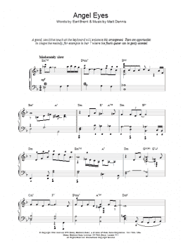 page one of Angel Eyes (Piano Solo)