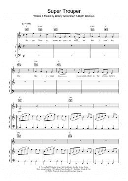 page one of Super Trouper (Piano, Vocal & Guitar Chords)