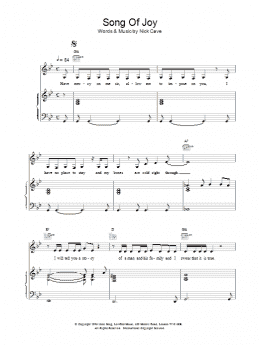 page one of Song Of Joy (Piano, Vocal & Guitar Chords)