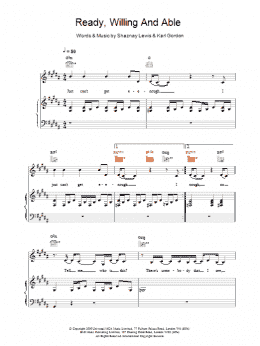 page one of Ready, Willing And Able (Piano, Vocal & Guitar Chords)