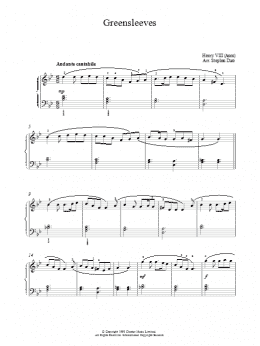 page one of Greensleeves (Piano Solo)