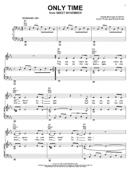 page one of Only Time (Piano, Vocal & Guitar Chords (Right-Hand Melody))