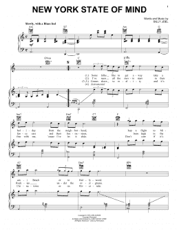 page one of New York State Of Mind (Piano, Vocal & Guitar Chords (Right-Hand Melody))