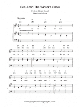 page one of See Amid The Winter's Snow (Piano, Vocal & Guitar Chords)