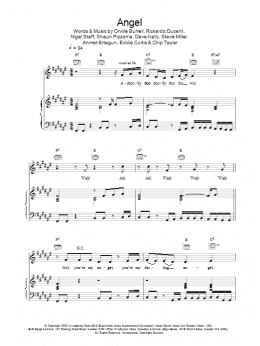 page one of Angel (Piano, Vocal & Guitar Chords)