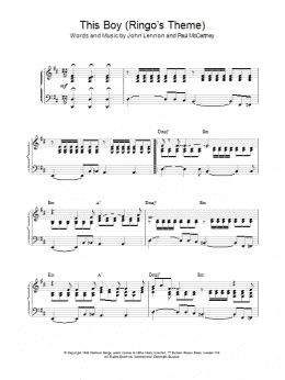 page one of This Boy (Ringo's Theme) (Piano Solo)