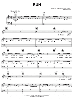 page one of Run (Piano, Vocal & Guitar Chords (Right-Hand Melody))