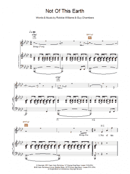 page one of Not Of This Earth (Piano, Vocal & Guitar Chords)