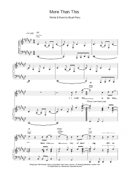 page one of More Than This (Piano, Vocal & Guitar Chords)