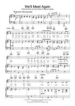 page one of We'll Meet Again (Piano, Vocal & Guitar Chords (Right-Hand Melody))