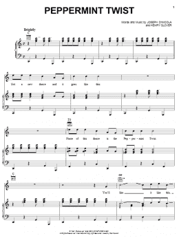 page one of Peppermint Twist (Piano, Vocal & Guitar Chords (Right-Hand Melody))