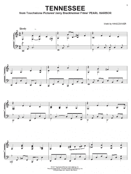 page one of Tennessee (Piano Solo)