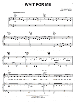 page one of Wait For Me (Piano, Vocal & Guitar Chords (Right-Hand Melody))