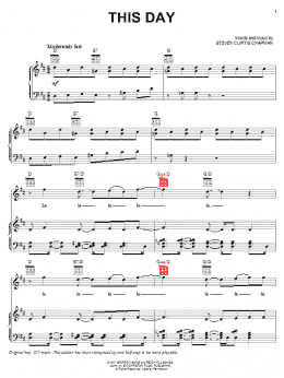 page one of This Day (Piano, Vocal & Guitar Chords (Right-Hand Melody))