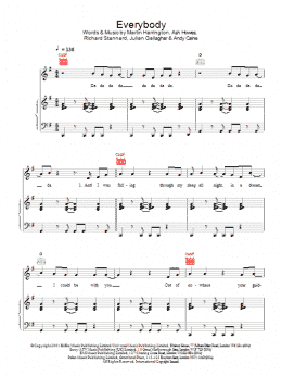 page one of Everybody (Piano, Vocal & Guitar Chords)