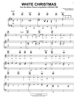 page one of White Christmas (Piano, Vocal & Guitar Chords (Right-Hand Melody))