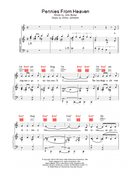 page one of Pennies From Heaven (Piano, Vocal & Guitar Chords)