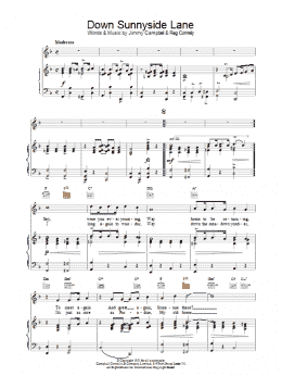 page one of Down Sunnyside Lane (Piano, Vocal & Guitar Chords)