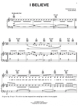 page one of I Believe (Piano, Vocal & Guitar Chords (Right-Hand Melody))