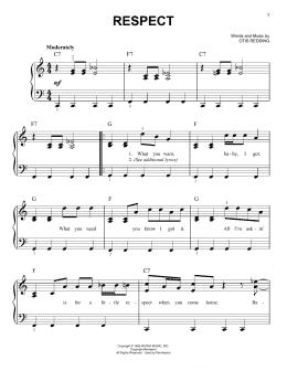 page one of Respect (Easy Piano)