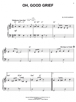 page one of Oh, Good Grief (Easy Piano)