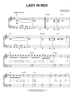 page one of The Lady In Red (Easy Piano)