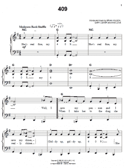 page one of 409 (Easy Piano)