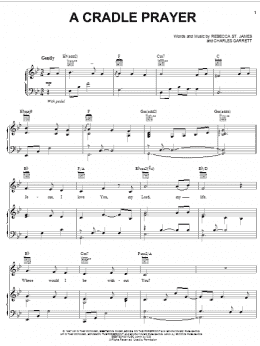 page one of A Cradle Prayer (Piano, Vocal & Guitar Chords (Right-Hand Melody))